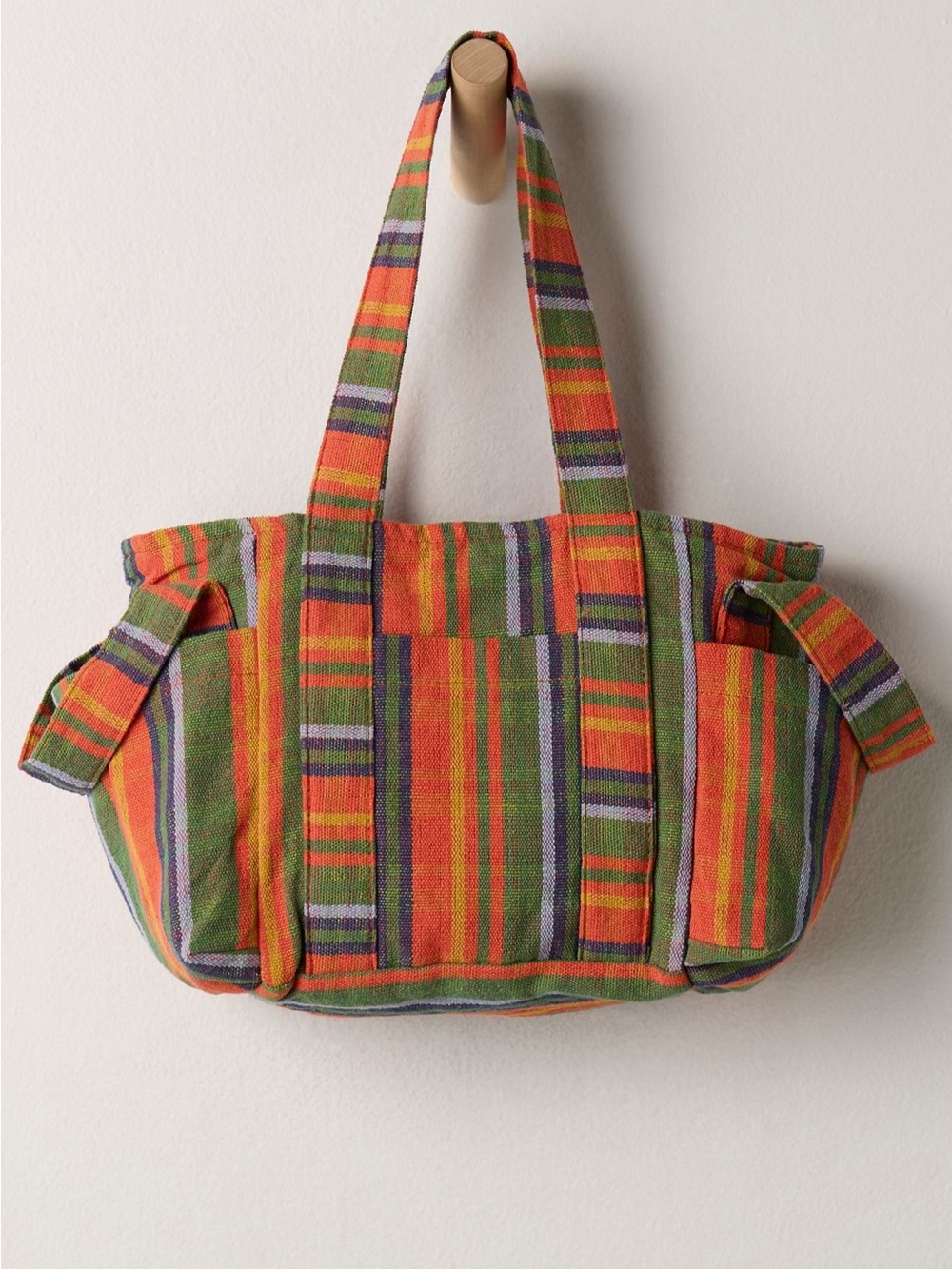Free People Baby Oksana Tote in Orange Mix NWT Sold Out Color